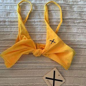 NWT Boutine Yellow Thong Bikini